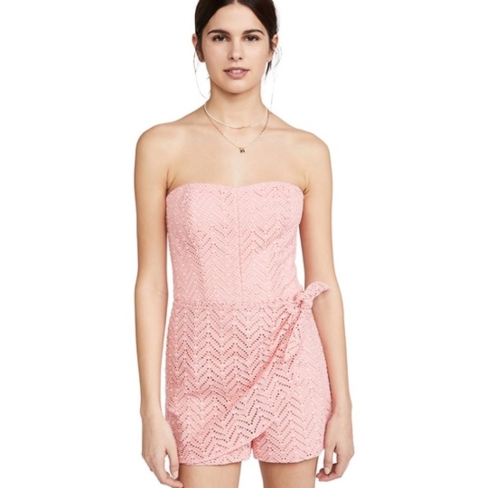 AMANDA UPRICHARD Delphi Romper in Flamingo